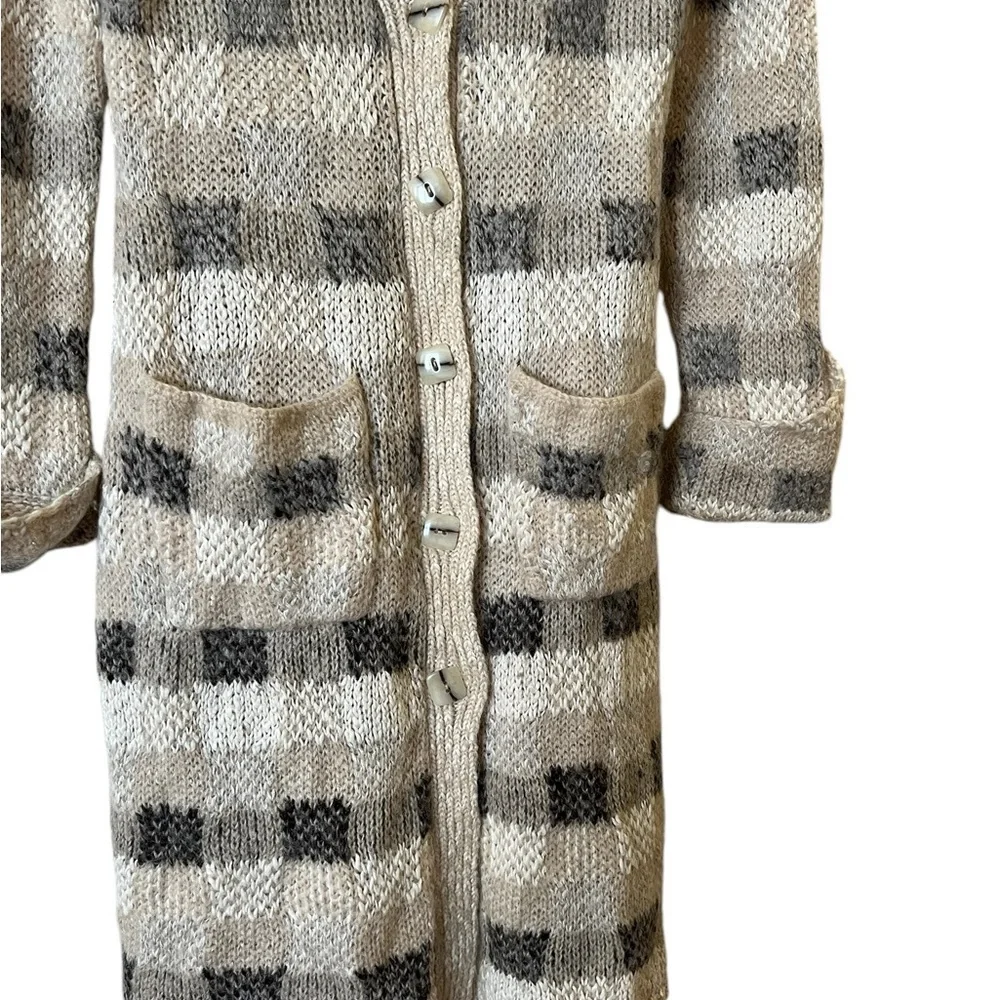 Anthropologie Far Away From Close Long Cotton/ Mohair Cardigan Sweater, S